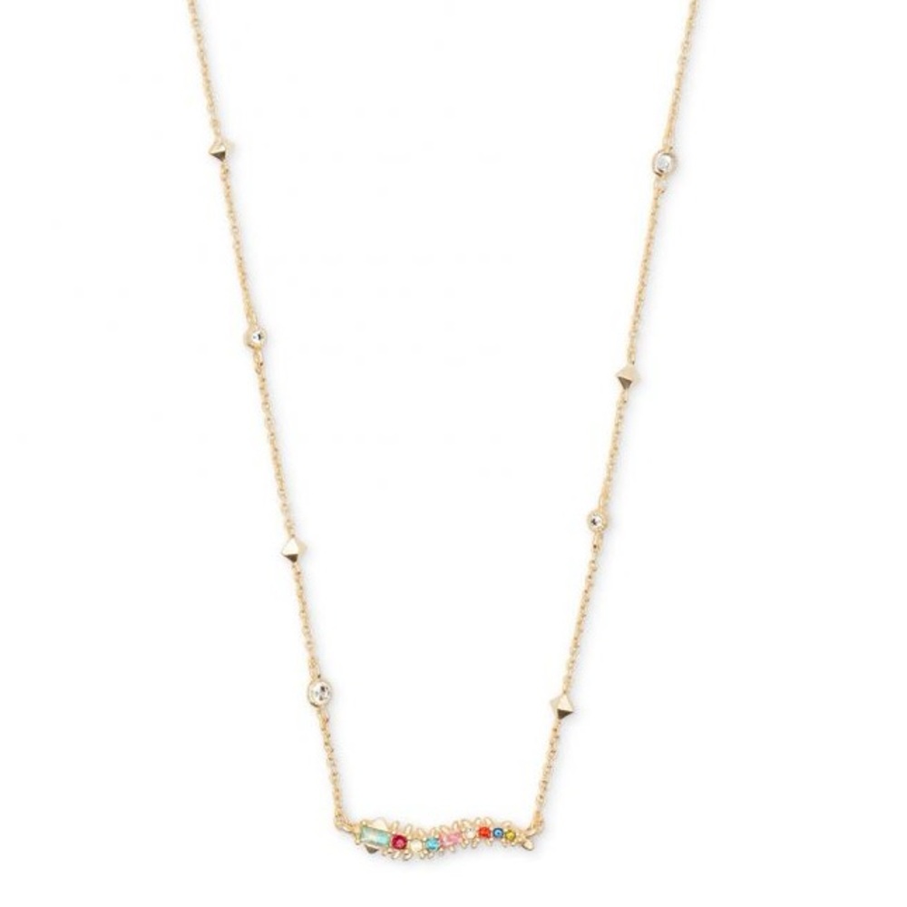 NWT✨ Kendra Scott Kim Centipede Gold Pendant Adjustable Necklace Kyocera Opal